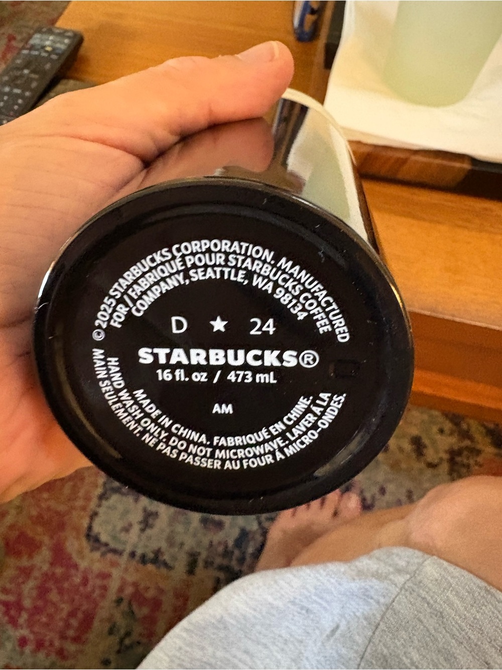 Starbucks Black and Silver Stainless Tumbler Base